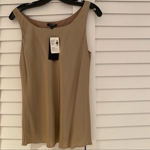 Lafayette 148 Umber Charmeuse Silk Tank Top Size 6